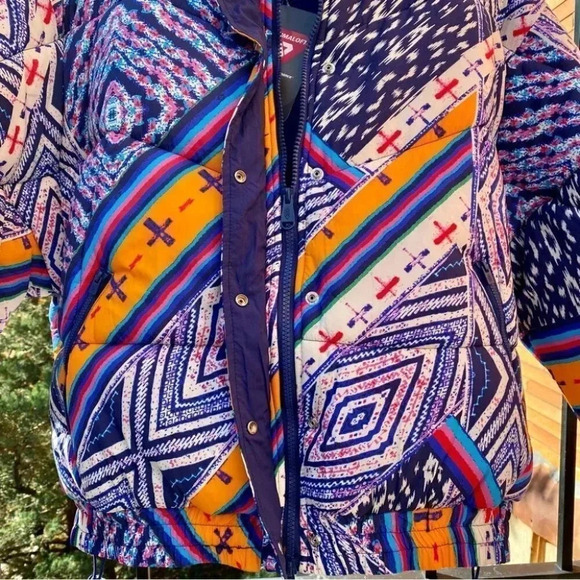 NWT Free People Powerhouse Puffer Jacket Coat Winter Ski Printed - Picture 9 of 15